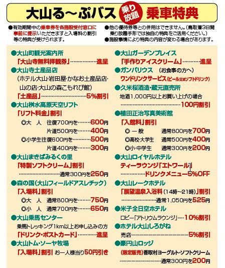 2011る〜ぷバス 乗車特典